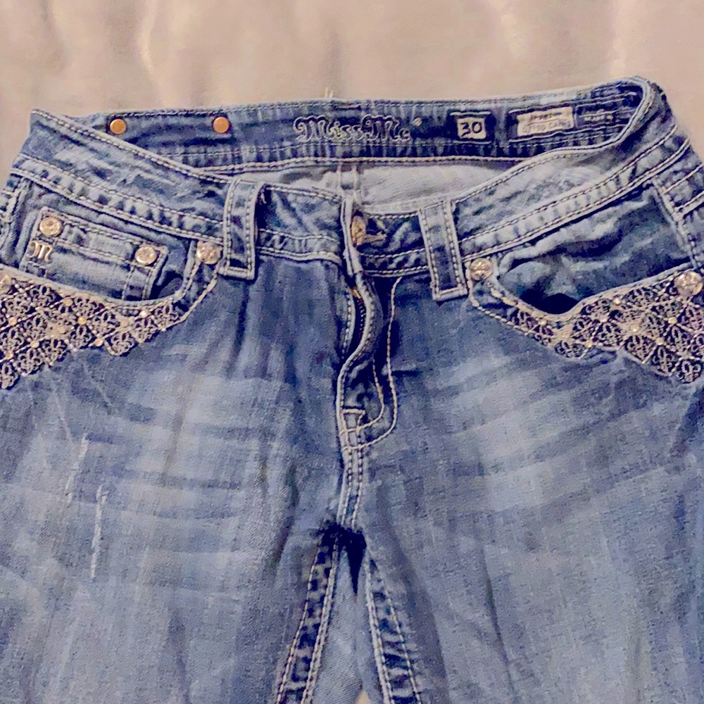 Miss Me Capris size 30 bling